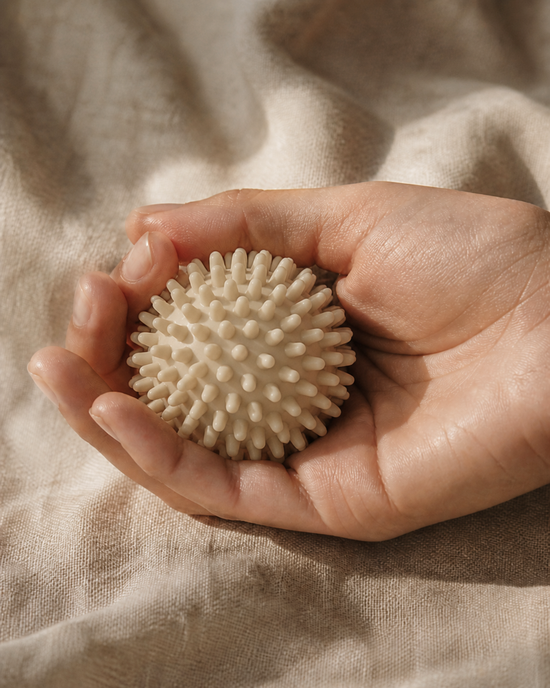 Hand mit Igelball — Detail aus der Handtherapie